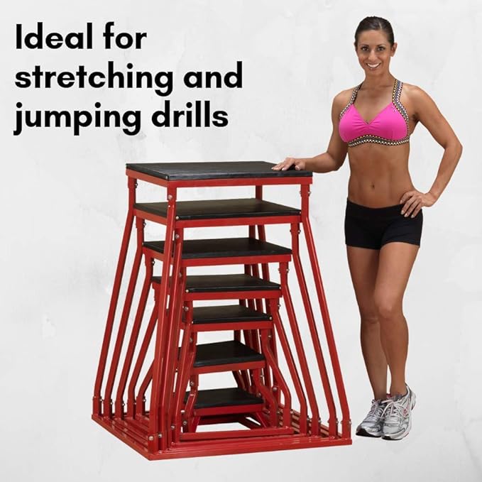 Body-Solid Tools Steel Frame Plyo Box - Ideal for Plyometric Jump Box Workouts, Step Up Exercises - Essential Equipment for Home Gym