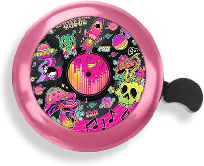 WIRESTER Pink Aluminum Round Bike Bell, Classic Ring Bicycle Bell, Bike Accessories Bell Ring for Adults Kids Girls Boys