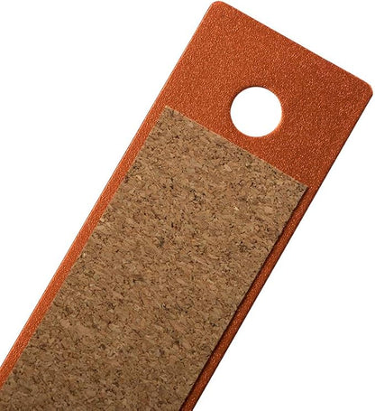 JAM PAPER Strong Aluminum Ruler - 12 Inch - Metal Ruler with Non-Skid Cork Backing - Orange Metallic - Sold Individually