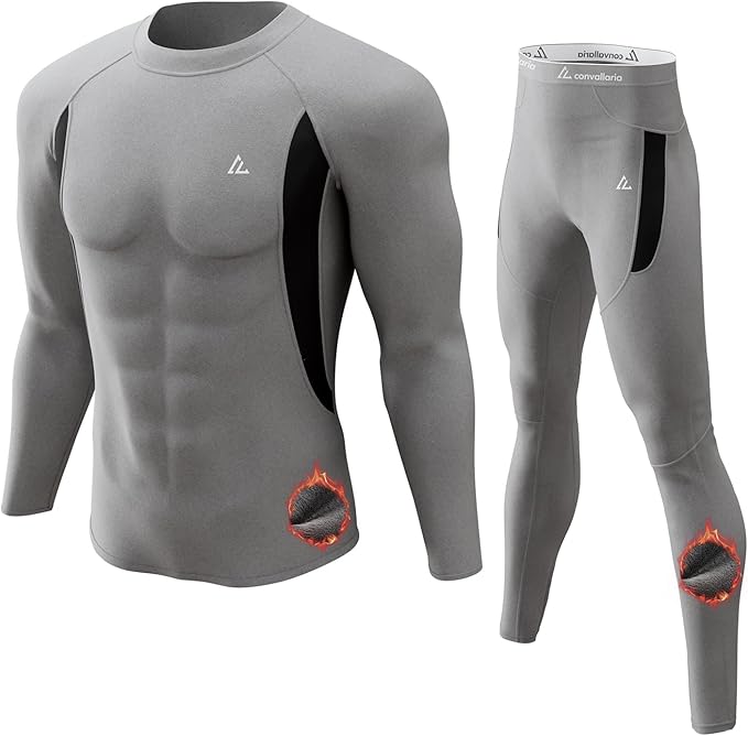CL convallaria Thermal Underwear Long Johns Set Mens Winter Gift Hunting Gear Sport Base Layer Bottom Top