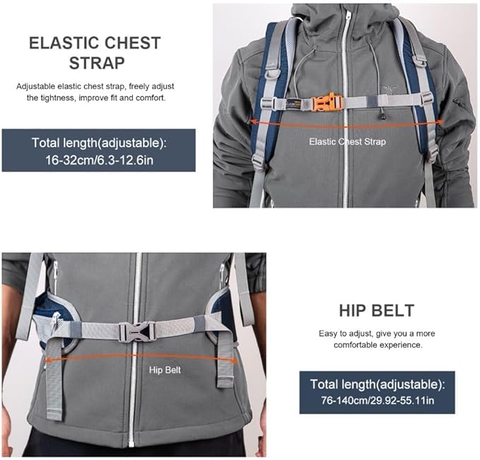 MOUNTAINTOP 25L/40L Hiking Backpack,Lightweight Travel Backpack for Men Women Outdoor Backpacking, Camping