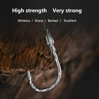 AMHDV Pre Tied Fishing Hooks on Line, Small Fish Hook with Leaders (Pack of 20)