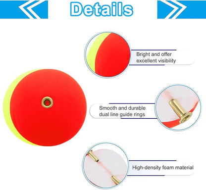 PATIKIL Fishing Bobber, Slip Foam Floats Buoy Rig Stoppers for Crappie Trout Bass Fishing