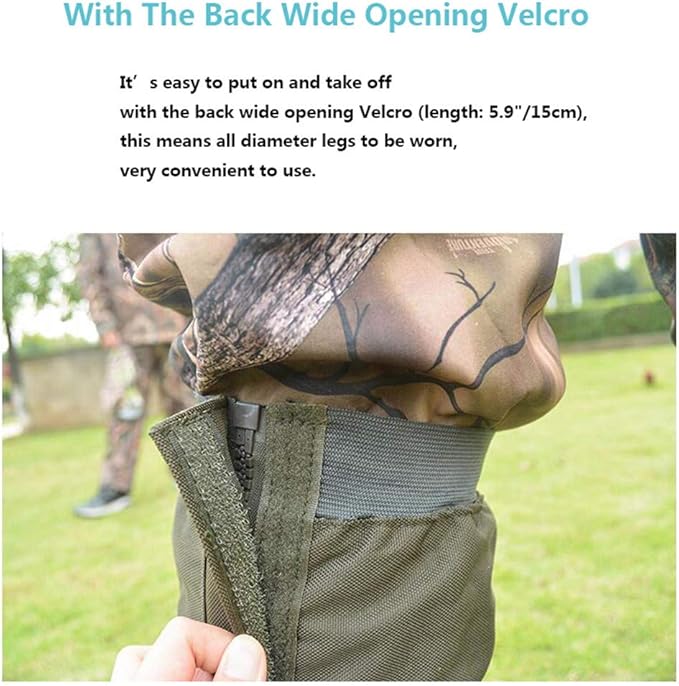 Snake Gaiters, Snake Bite Protection for Lower Legs, Outdoor Leg Gaiters Hiking Hunting Snow Boot Gaiters Sand Waterproof Boots Cover Legging Gaiters Fit for Men & Women, Adjustable Size