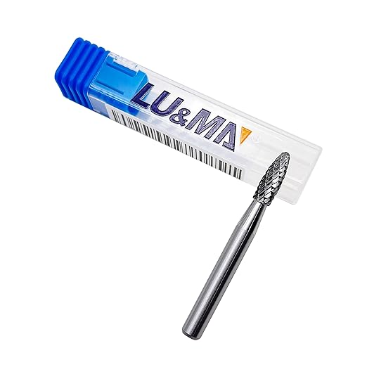 SH-1 Flame Shape Tungsten Carbide Rotary Burr for Metalworking,1pc by LU&MN