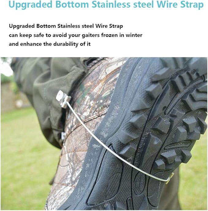 Snake Gaiters, Snake Bite Protection for Lower Legs, Outdoor Leg Gaiters Hiking Hunting Snow Boot Gaiters Sand Waterproof Boots Cover Legging Gaiters Fit for Men & Women, Adjustable Size