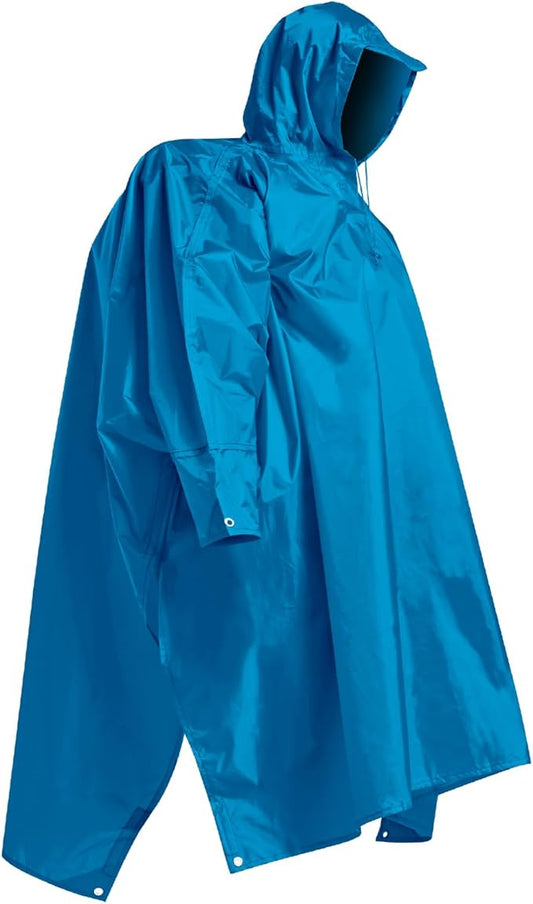 longsinger Hooded Rain Poncho for Adult with Pocket Waterproof Lightweight Unisex Raincoat for Hiking Camping Emergency