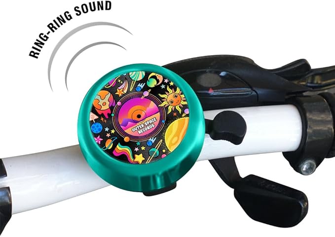 WIRESTER Green Aluminum Round Bike Bell, Classic Ring Bicycle Bell, Bike Accessories Bell Ring for Adults Kids Girls Boys