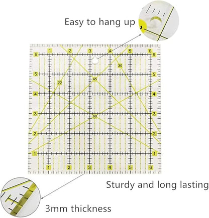 39 Pcs Rotary Cutter Set - Quilting Kit incl. 45mm Fabric Cutter, 5 Extra Rotary Blades, A4 Cutting Mat, Craft Knife Set, Quilting Ruler and Sewing Clips, Ideal for Crafting, Sewing, Patchworking
