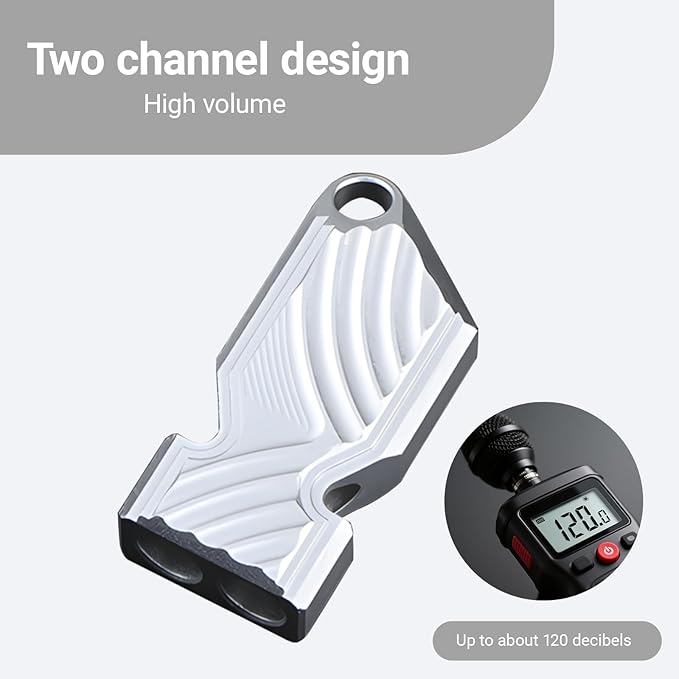 Emergency Whistle with Lanyard - 120dB High Decibel Emergency Safety Whistle for Hiking, Camping, Boating, Fishing, Kayaking and Rescue Signaling.