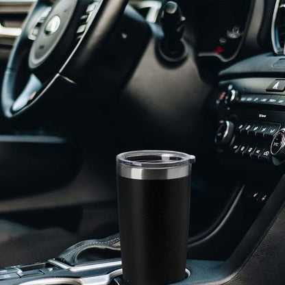 HASLE OUTFITTERS 20oz Tumblers Bulk Stainless Steel Cup with Lid Double Wall Vacuum Insulated Coffee Mug for Cold & Hot Drinks 8 Pack, Black