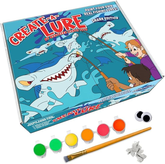 DIY Fishing Lure Kit - Kid-Friendly Fishing Gear for Customizing Lures, Includes Paint & Brushes, Perfect Arts and Crafts for Kids, Tackle Box Must-Have
