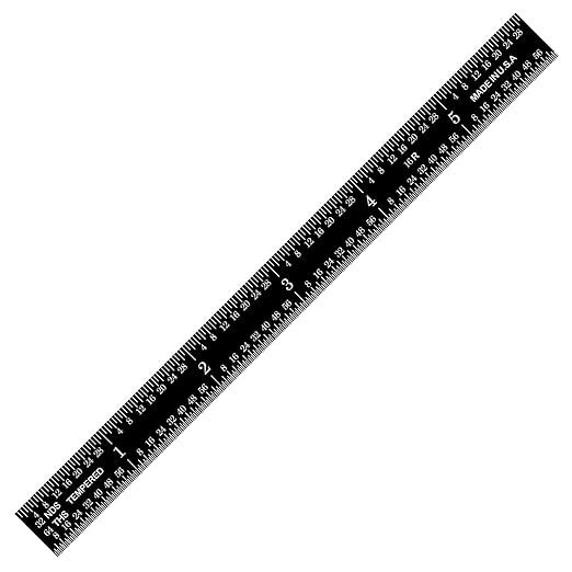 PEC Tools Stainless Steel Ruler Set(6"+12"), High-Contrast Machinist Ruler with Markings 1/32", 1/64", 1/50" and 1/100", Made in USA
