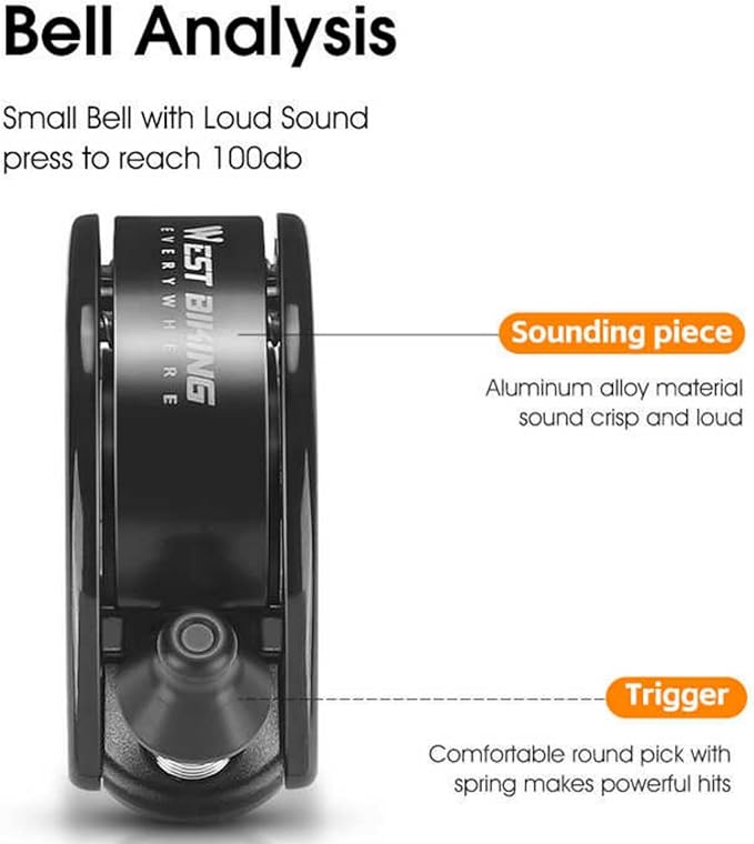 Hidden Bike Bell Conch Clear Long Sound