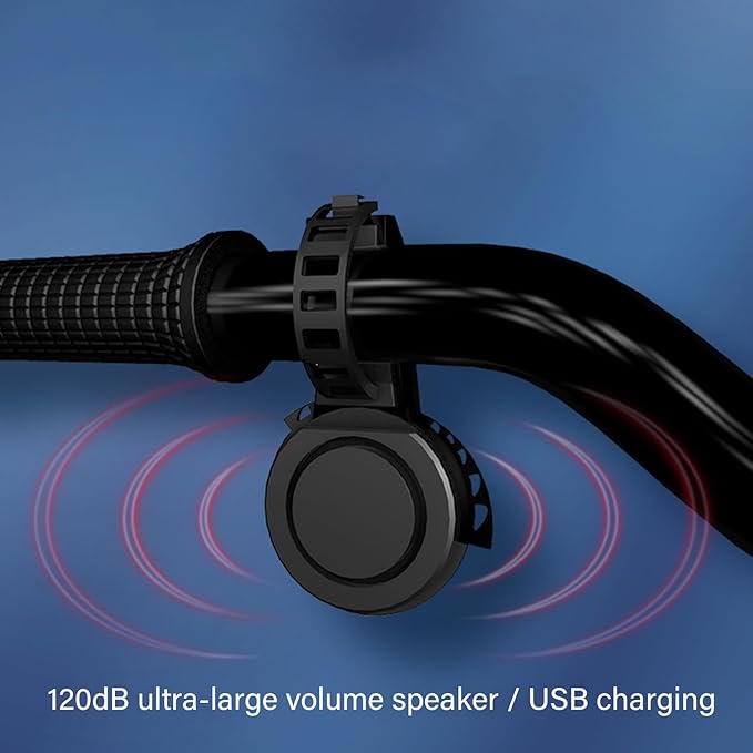 High-Volume Bike Alarm Horn Adjustable Rechargeable for Mountain Environments Easyly Install Bike Bells