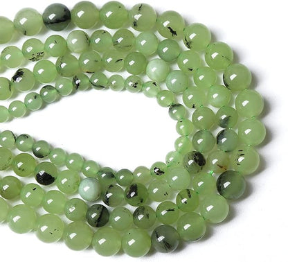 4MM 86PCS Natural Stone Prehnite Jade Loose Beads for Jewelry Making DIY Bracelet Necklace