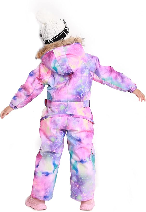 Kids Girls Boys Waterproof Colorful One Piece Snowsuits Coveralls Ski Suits Jackets Winter Jumpsuits