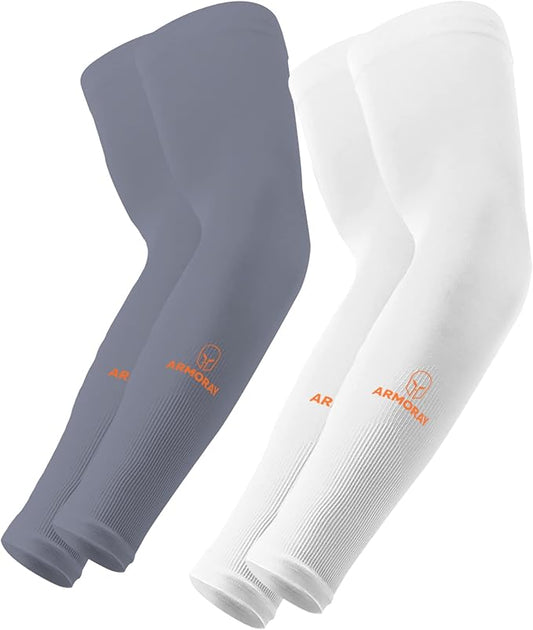 ARMORAY Arm Sleeves for Men or Women - Tattoo Cover Up - Cooling Sports Sleeve for Basketball Golf Football