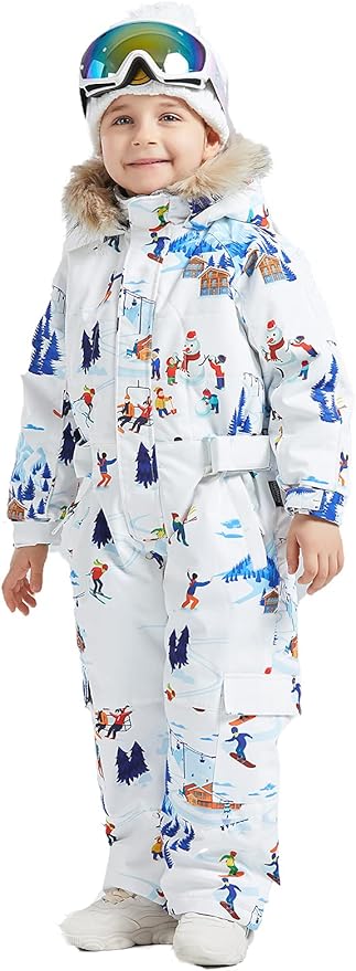 Kids Girls Boys Waterproof Colorful One Piece Snowsuits Coveralls Ski Suits Jackets Winter Jumpsuits