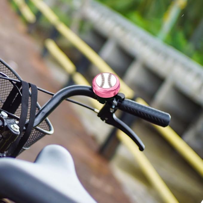 WIRESTER Pink Aluminum Round Bike Bell, Classic Ring Bicycle Bell, Bike Accessories Bell Ring for Adults Kids Girls Boys