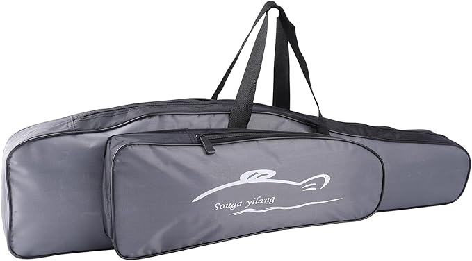 Sougayilang Folding Fishing Rod Case Organizer Pole Storage Bag Rod Reel Tackle Carrier Fishing Rod Bag Fishing Case