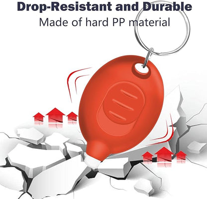 Mini LED Keychain Flashlight, 12 Lumen Orange Light, Portable Keyring Torch with Orange Shell, 6-Pack