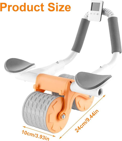 2025 New Ab Roller Wheel with Knee Mat &Timer, Automatic Rebound Abdominal Wheel, Ab Abdominal Exercise Roller with Elbow Support, Abs Workout Equipment Ab Exercise Roller for Women Men