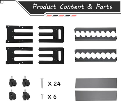 Fishing Rod Holder,Fishing Pole Holders for Garage,Rod Holder for 16 Rod and Reel Combos,Vertical Fishing Rod Rack Floor Storage,Fishing Gifts for Men (Gray)