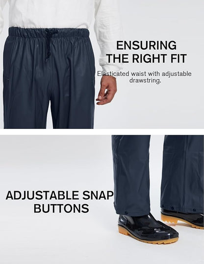 TOWN&FIELD Rain Suits for Fishing Waterproof Rain Gear for Men Women Heavy Duty Rain Coat Jacket with Pants/Overalls