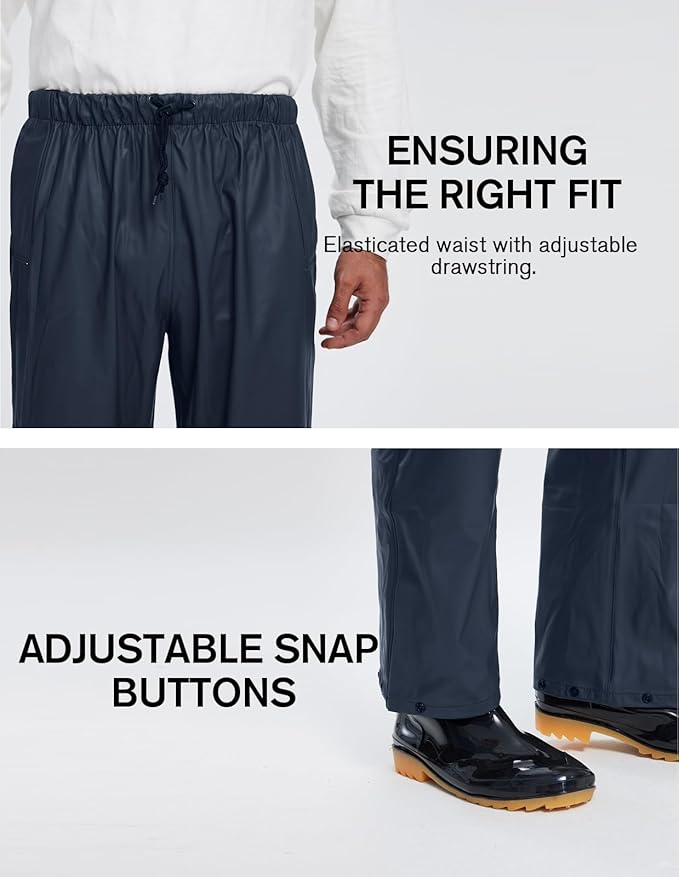 TOWN&FIELD Rain Suits for Fishing Waterproof Rain Gear for Men Women Heavy Duty Rain Coat Jacket with Pants/Overalls