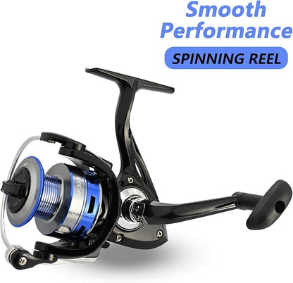 Fishing Pole Combo Set 6.9ft 2PCS Telescopic Fishing Rod and Reel Combo with Carrier Bag Collapsible Fishing Rod and Reel Kits for Bass Sea Saltwater Freshwater