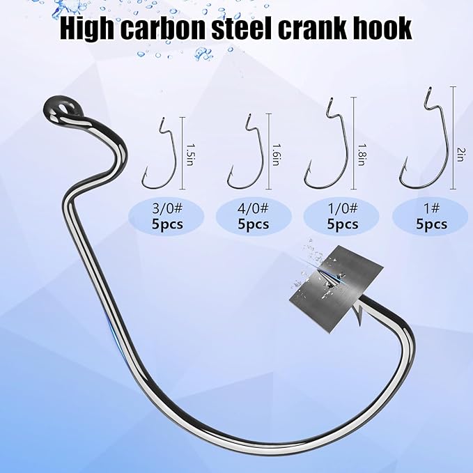 THKFISH Fishing Weights Sinkers Set, 60PCS Fishing Sinker Drop Shot Weights Kit,Drop Shot Rig Wacky Hooks for Saltwater Freshwater Bass Fishing