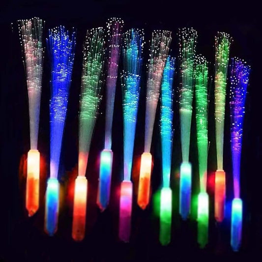 25 Pcs Glow Fiber Wand Sticks, Glow Sticks,Glow in the Dark Party Supplies,3 Models Flashing Sticks, Fiber Optic Wands Fit Christmas New Years Eve Wedding Birthday Easter valentine's day