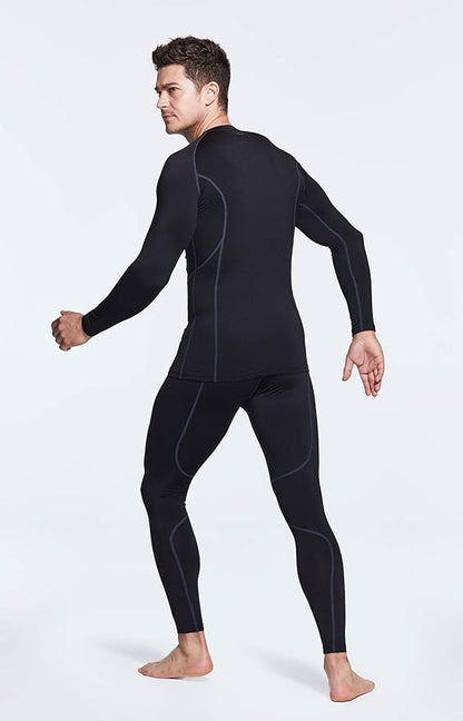 TSLA Men's Thermal Long Sleeve Compression Shirts, Athletic Base Layer Top, Winter Gear Running T-Shirt