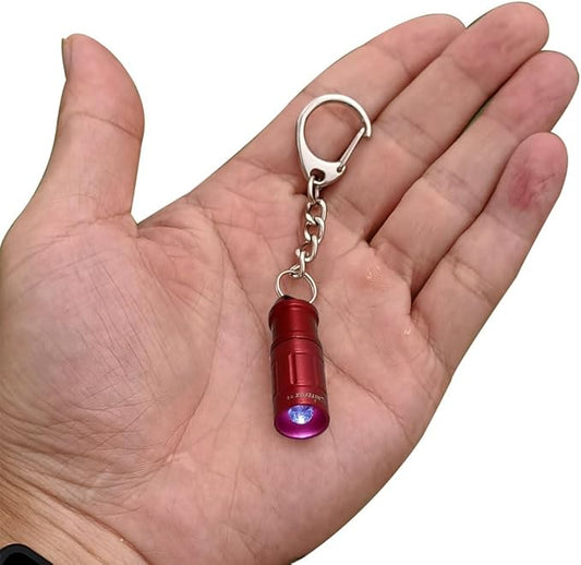 e1 The World's Smallest Flashlight Micro Tiny Mini Keychain Light Long-Lasting Safety Light for Everyday Carry Emergencies Outdoor Dog Walking Hiking Camping Nice Gift for Parents and Kids