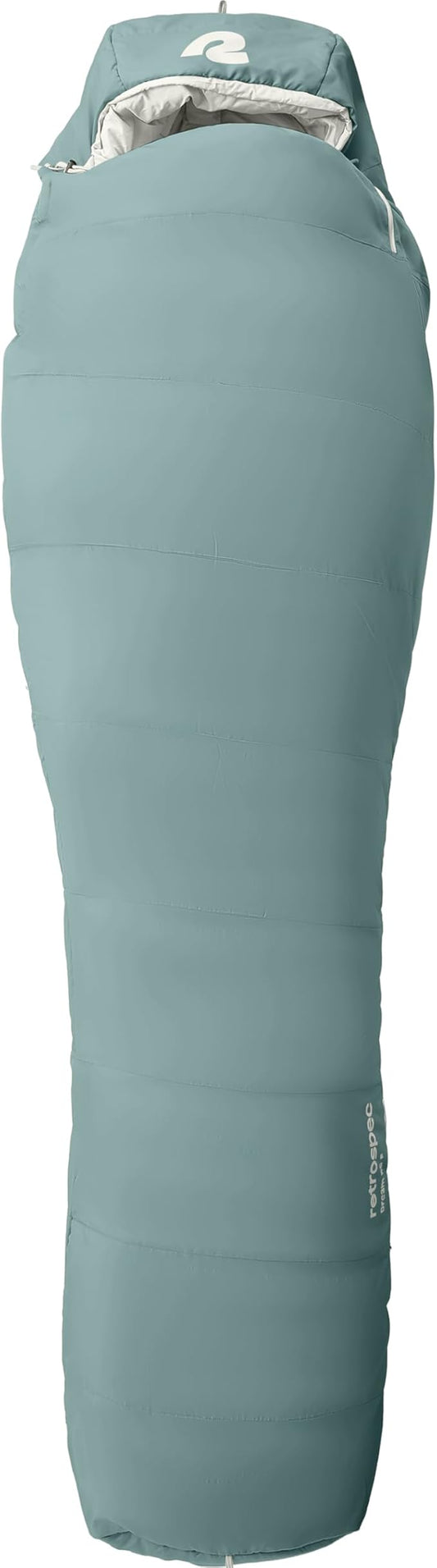 Retrospec Dream Sleeping Bag - 5, 15, 30 Mummy for Camping, Insulated Cold Weather, Lightweight Stuff Sack, Water-Resistant, Adjustable Draw Cords, Adult