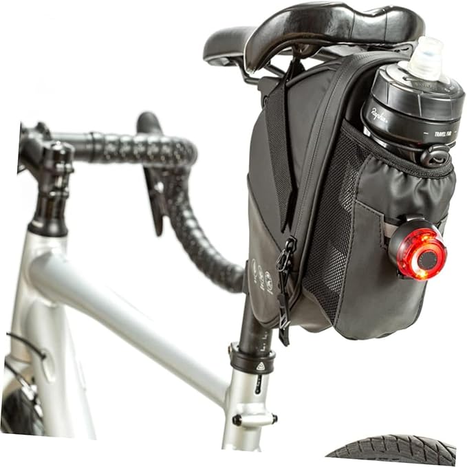 Bike Saddle Bags with Water Bottle Pouch Waterproof Bike Bags Under Seat Pack for Mountain Road Saddle Bag Bicycles Storage Bag 1.5L