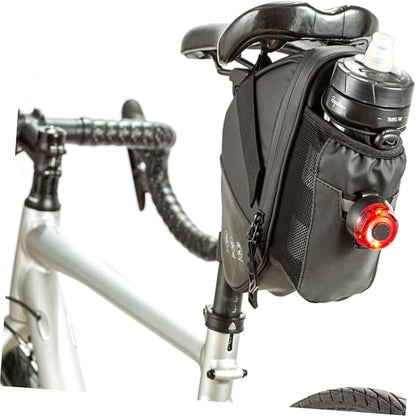Bike Saddle Bags with Water Bottle Pouch Waterproof Bike Bags Under Seat Pack for Mountain Road Saddle Bag Bicycles Storage Bag 1.5L