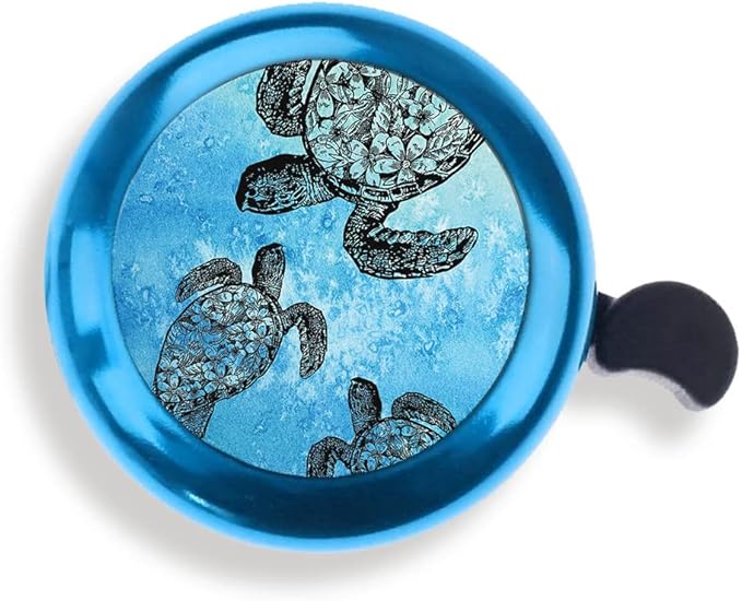 WIRESTER Blue Aluminum Round Bike Bell, Classic Ring Bicycle Bell, Bike Accessories Bell Ring for Adults Kids Girls Boys