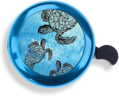 WIRESTER Blue Aluminum Round Bike Bell, Classic Ring Bicycle Bell, Bike Accessories Bell Ring for Adults Kids Girls Boys