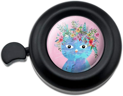 GRAPHICS & MORE Blue Cat Flower Hat Bicycle Handlebar Bike Bell