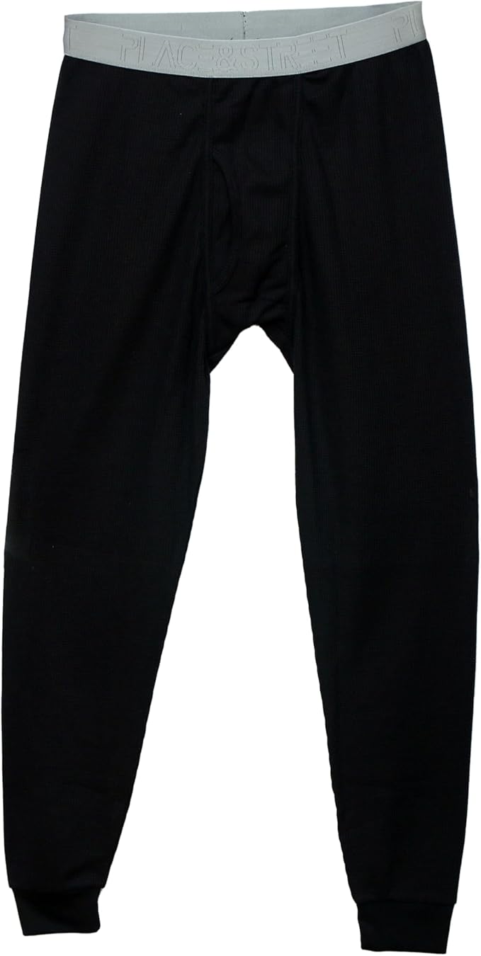 Thermal Underwear Pants for Men Long Johns Cotton Blend Base Layer Waffle Knit Bottoms Classic Cold Weather
