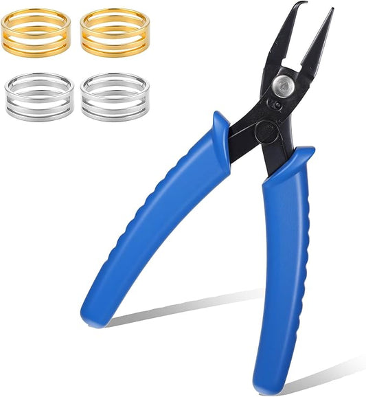 Jump Ring Opener Finger Tools with Split Rings Pliers, 5 Pcs Jump Rings Pliers Stainless Steel Jumps Ring Opener Tool Set Jewelry Making Plier Tools for Beading, Necklace Repair, DIY Crafts