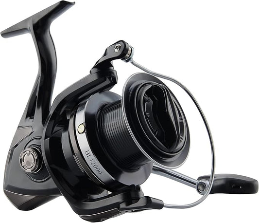 HAUT TON 8000/10000/12000 Big Game Surf Spinning Fishing Reel,20KG Drag Power. Backlash-Free Bearings,Metal Reel Seat,Zinc Alloy Gear for Saltwater Inshore and Offshore Fishing