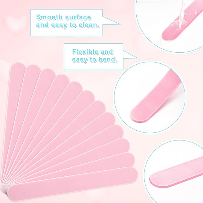 15 Pieces Reusable Stir Sticks Sets Include 12 Pieces Resin Stirring Makeup Sticks and 3 Pieces Silicone Epoxy Brushes for Mixing Resin Epoxy Liquid Facial Cover Paint Making DIY(Pink)
