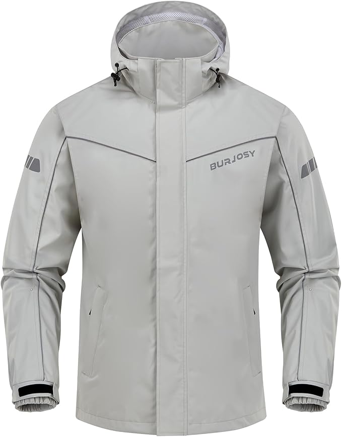 Rain Suit for Men, Packable Waterproof Rain Jacket & Pants, Reflective Raincoat Rain Gear for Outdoor Golf Hiking Fishing