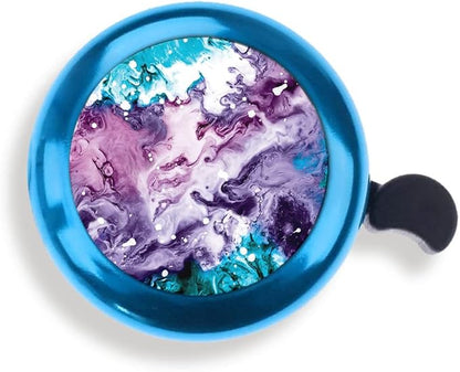 WIRESTER Blue Aluminum Round Bike Bell, Classic Ring Bicycle Bell, Bike Accessories Bell Ring for Adults Kids Girls Boys