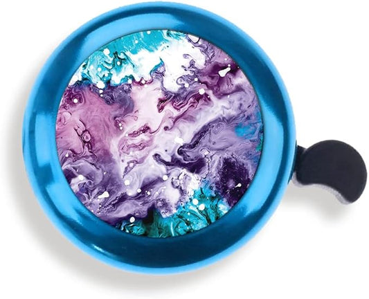 WIRESTER Blue Aluminum Round Bike Bell, Classic Ring Bicycle Bell, Bike Accessories Bell Ring for Adults Kids Girls Boys