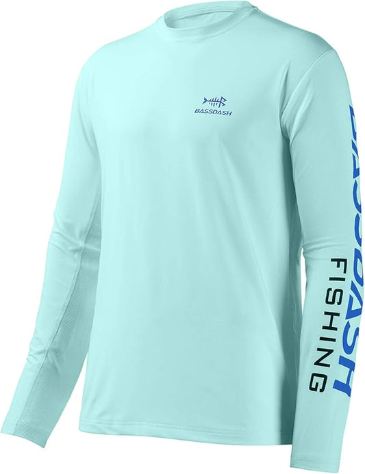 BASSDASH Fishing T Shirts for Men UV Sun Protection UPF 50+ Long Sleeve Tee T-Shirt