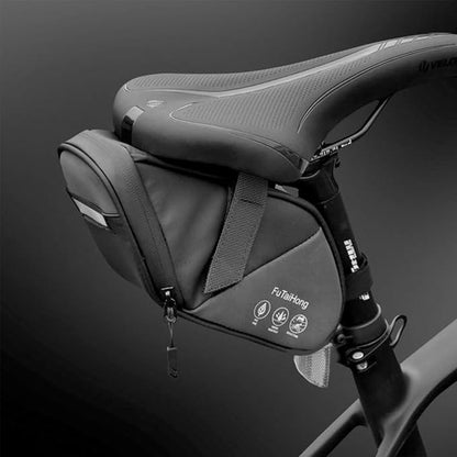 Bike Seat Bag, Water Resistant Bicycle Saddle Bag Under Seat, Cycling Seat Pack for Mountain Road Bikes and Commuter, 1L